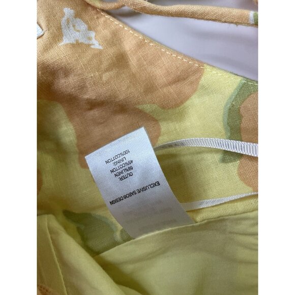 Sabo Australia Jianna Backless Top Puff Sleeves Floral Linen Blend Large - Picture 5 of 7